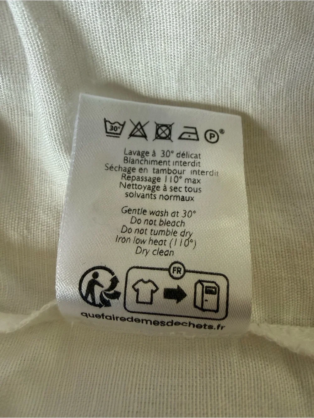 Sézane Lilia Blouse White Linen Cotton Embroidered Lace Ruffle Collar FR38 US6 - Picture 11 of 11